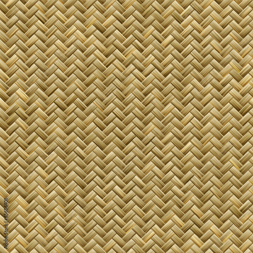 Graphic design of seamless realistic bamboo basket weave pattern