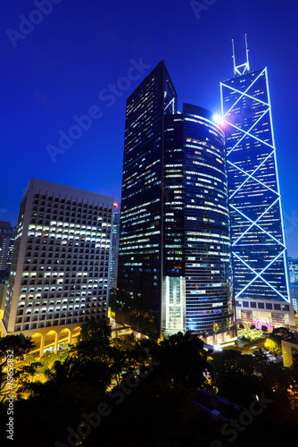 Central business district in Hong Kong