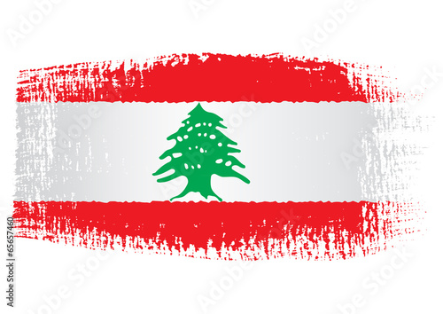 brushstroke flag Lebanon