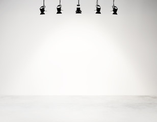 studio background with spotlights