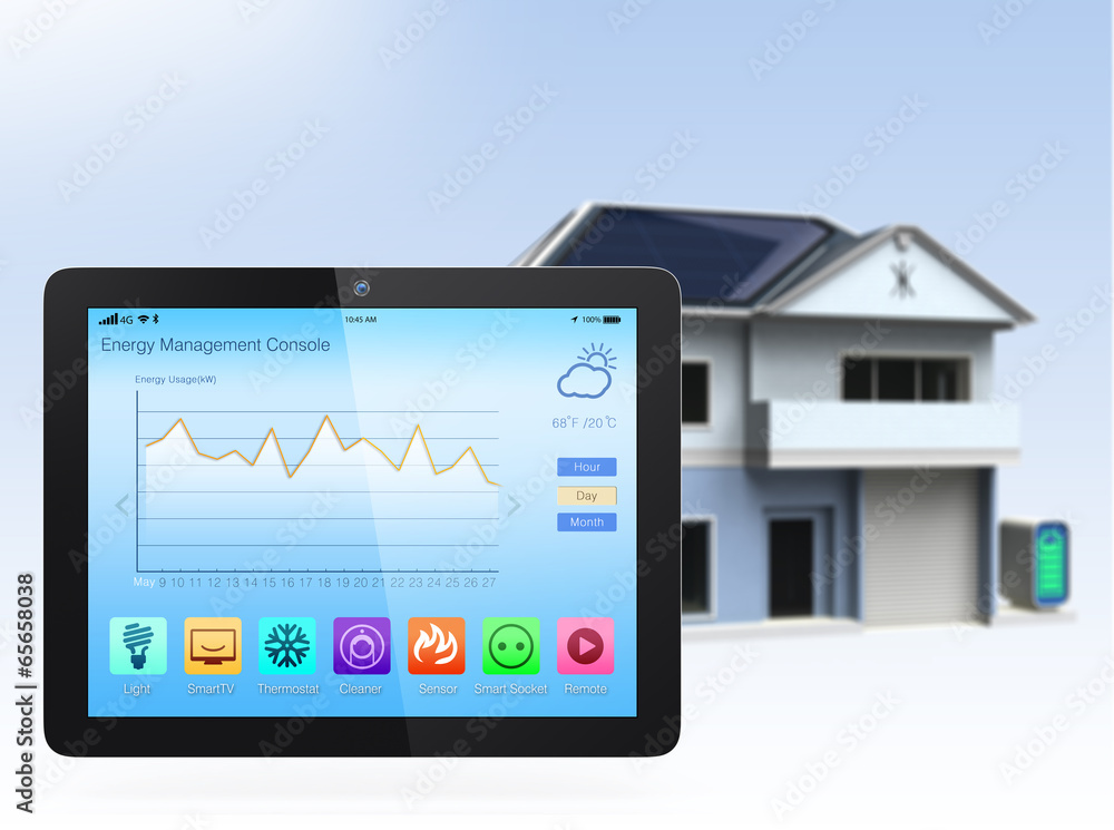Home energy management app for tablet PC Home energy management app for tablet PC