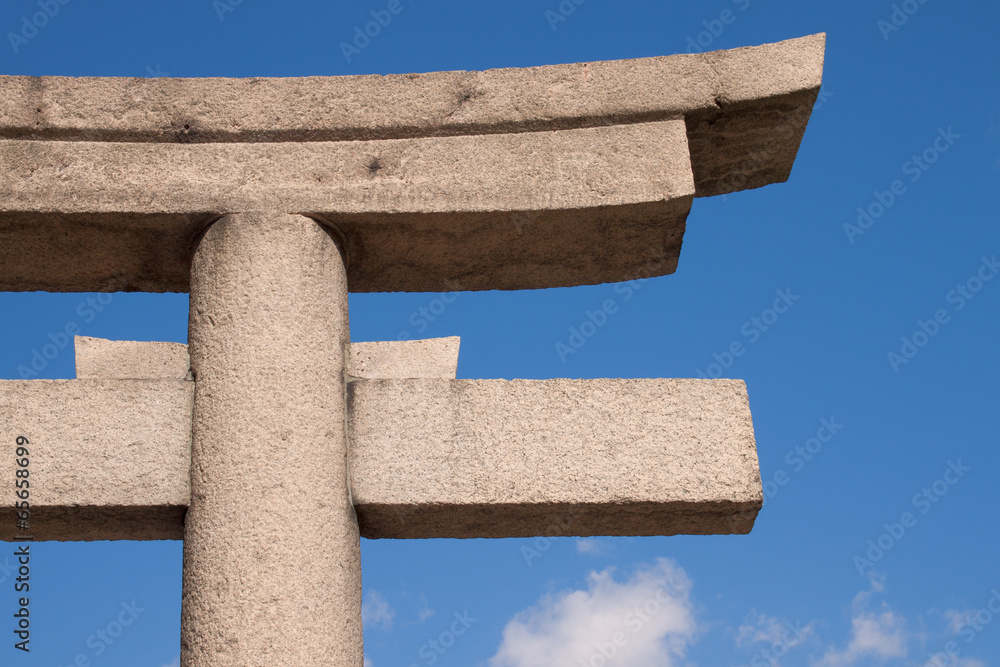 Fototapeta premium Stein Torii, Okbe Japan