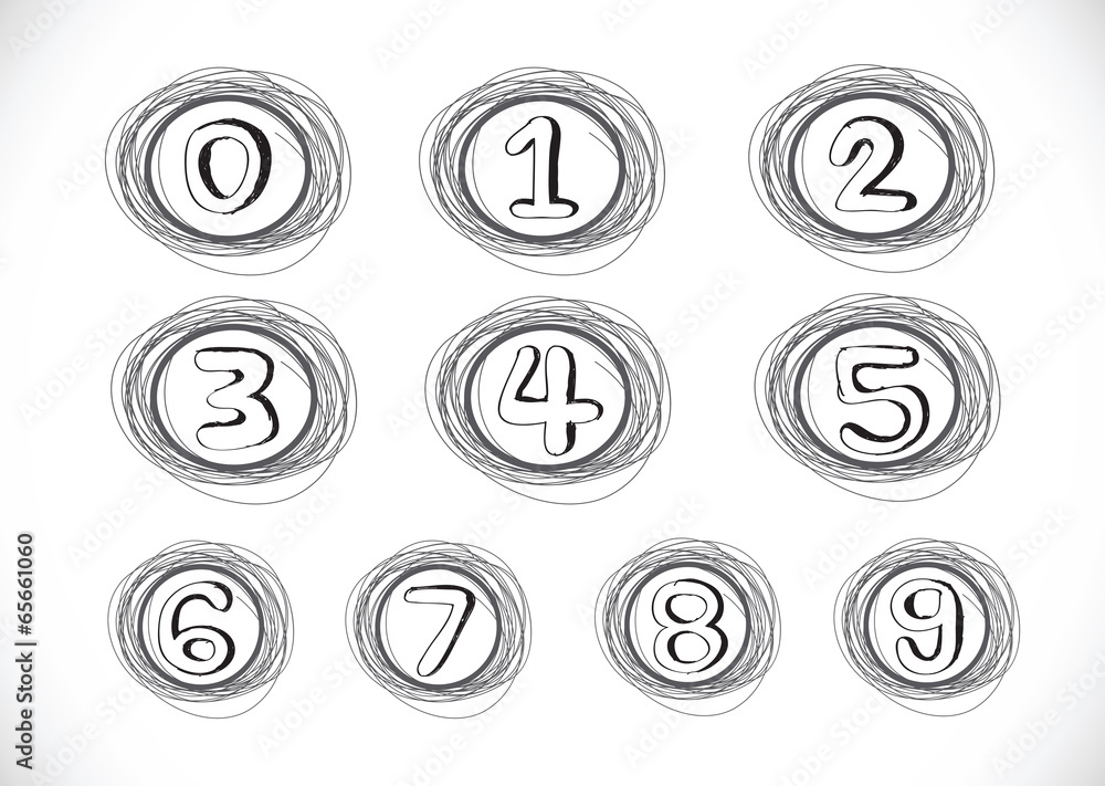 Numbers set in  illustration ,  abstract number