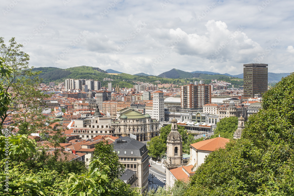 Views of Bilbao city, Bizkaia, Basque Country, Spain.
