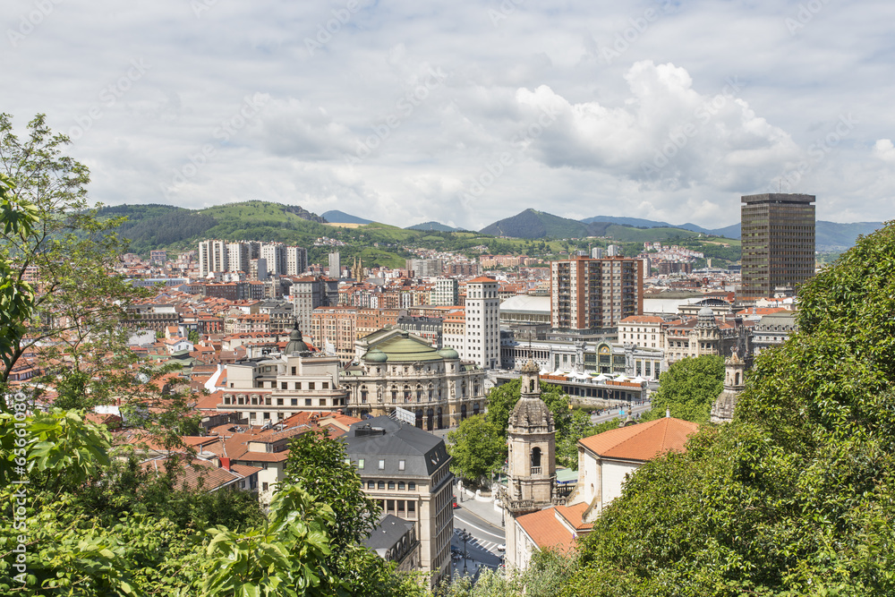 Obraz premium Views of Bilbao city, Bizkaia, Basque Country, Spain.
