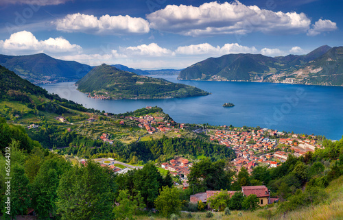 View of the city Marone, a bright sunny day