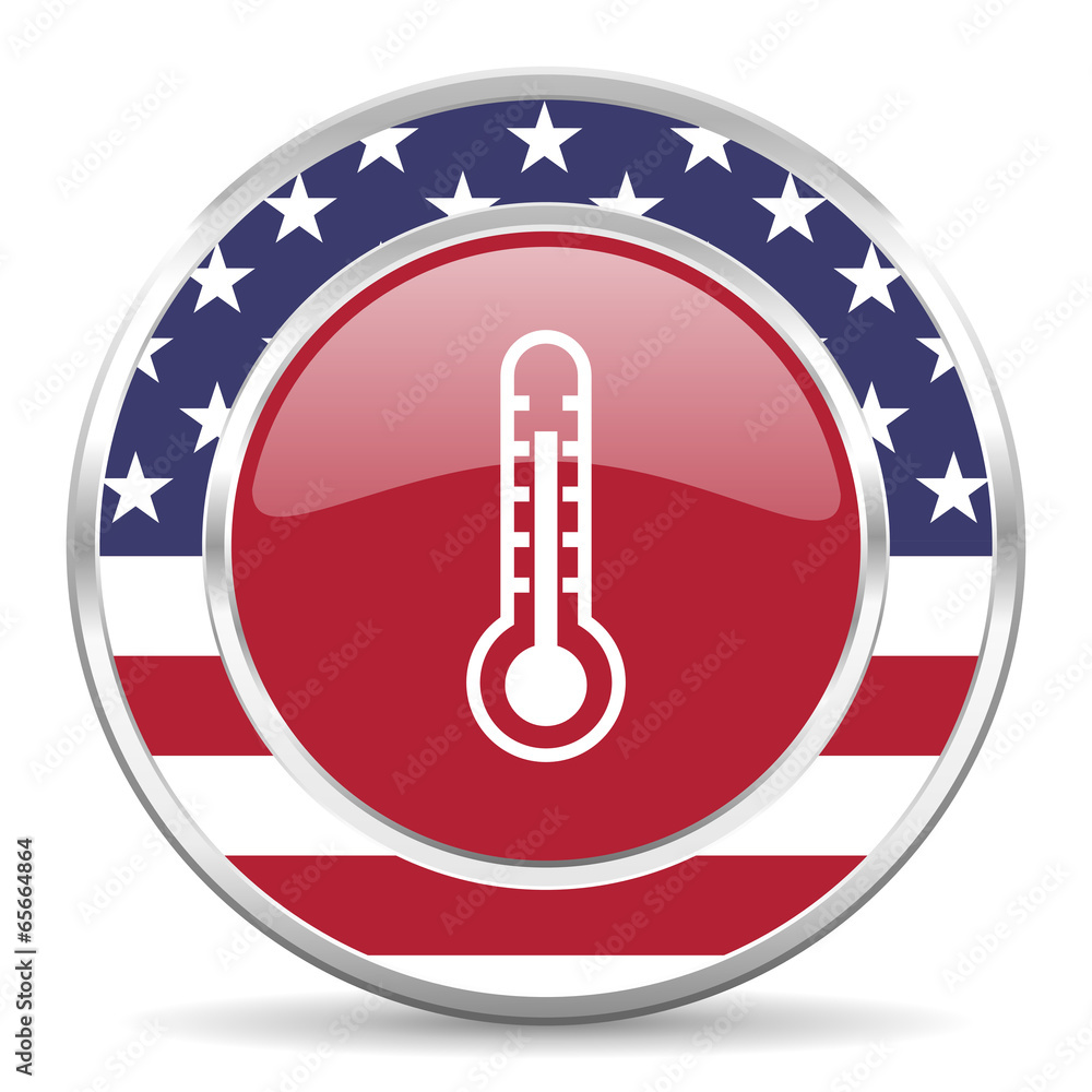thermometer american icon, usa flag thermometer american icon, usa flag
