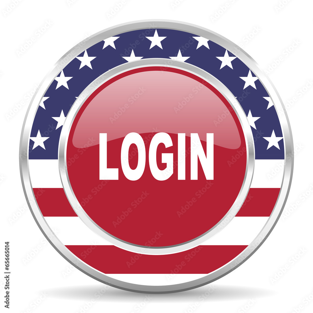 login american icon, usa flag login american icon, usa flag