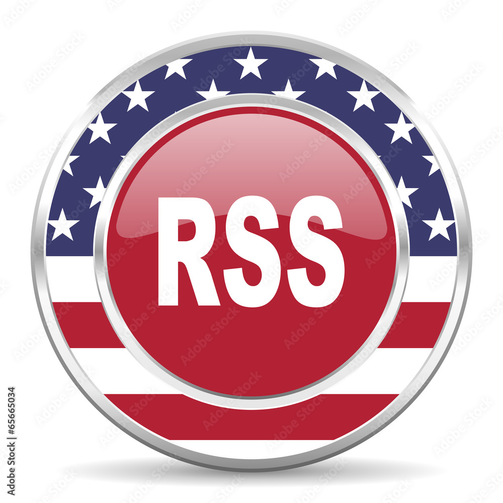 rss american icon, usa flag