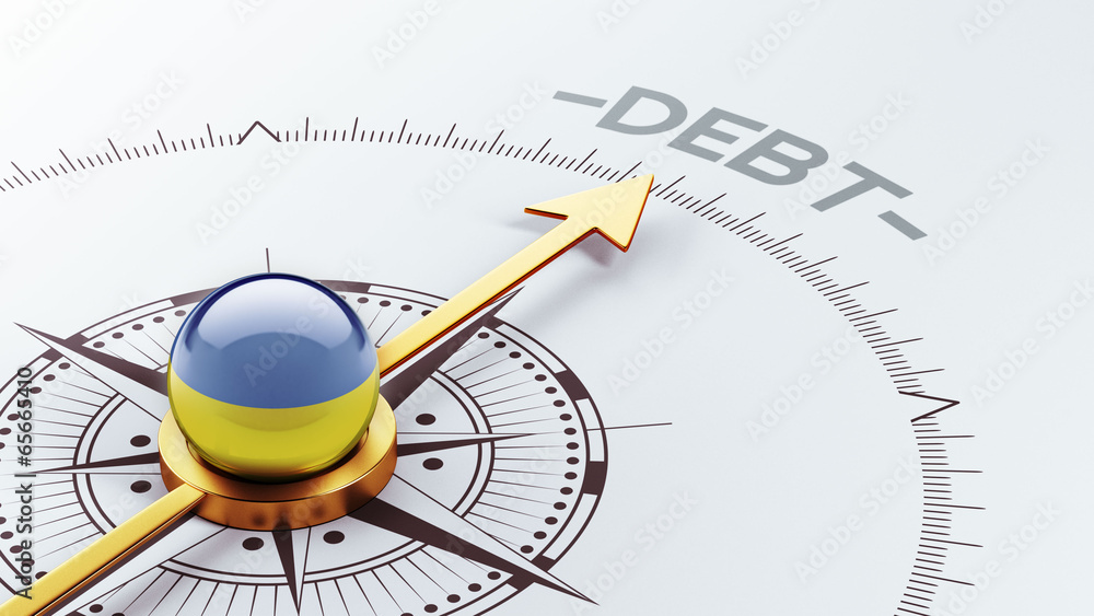 Ukraine Debt Concept