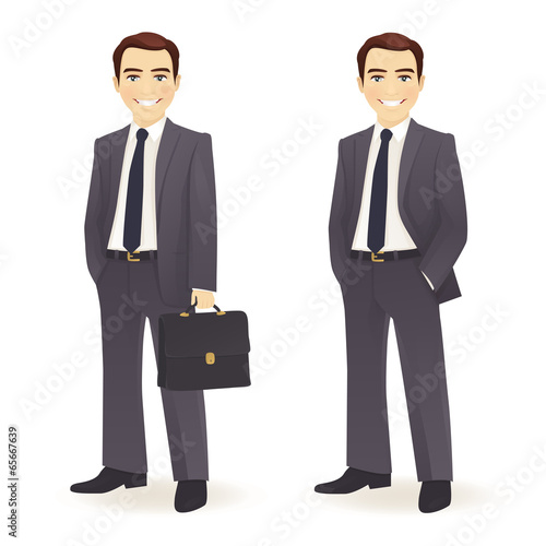 Businessman set on white background
