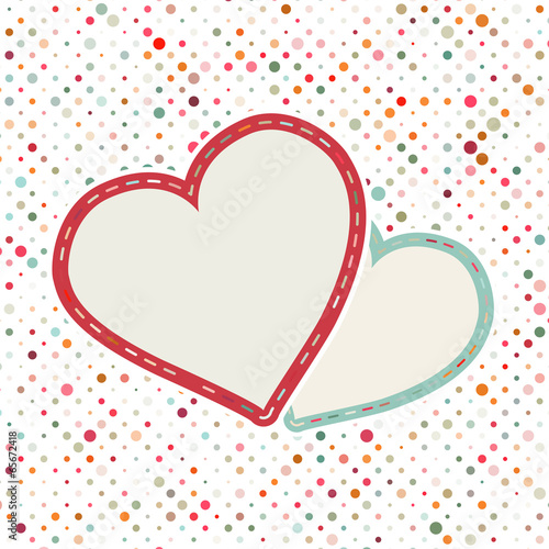 Valentine pattern with hearts. EPS 8