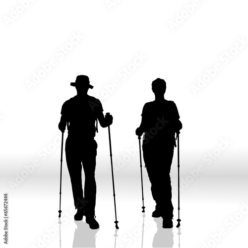 Vector silhouette of people.