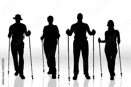 Vector silhouette of people.