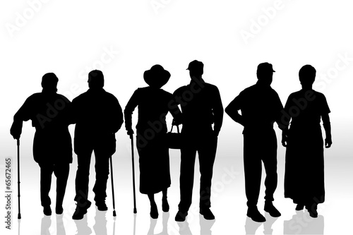 Vector silhouette of couple.