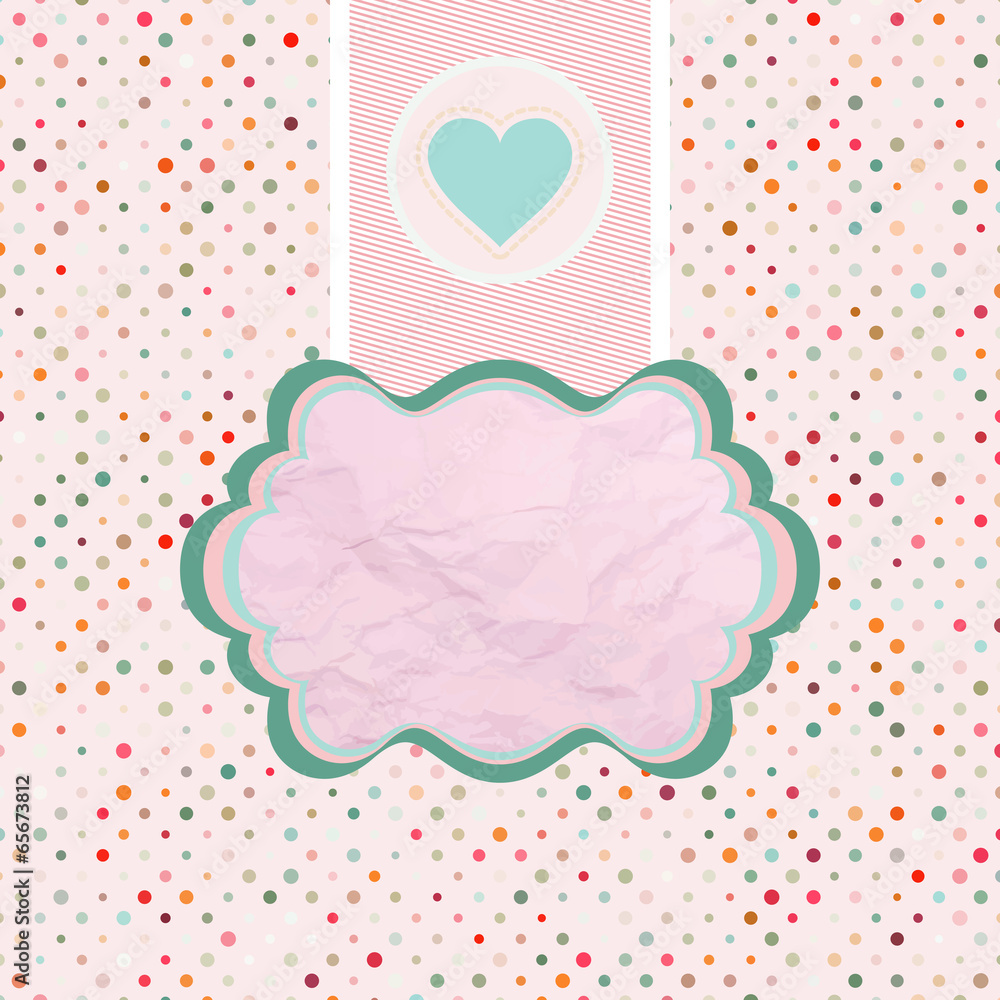 Valentine's card template. EPS 8