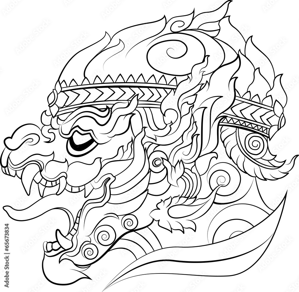 Fototapeta premium new art of Thai style