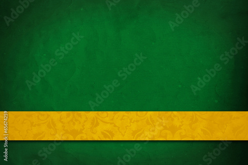 Green background with yellow stripe.