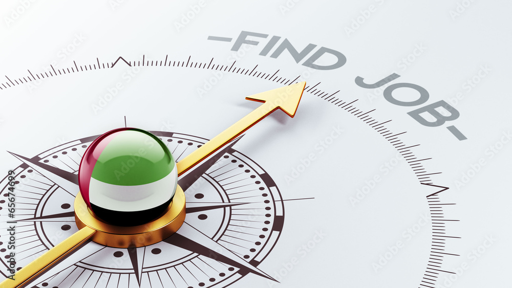 United Arab Emirates. Find Job Concept United Arab Emirates. Find Job Concept