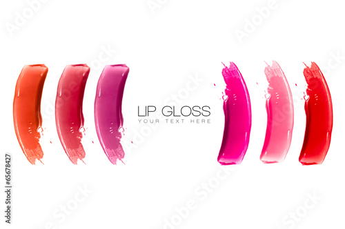 Lip Gloss Colorful Swatches photo