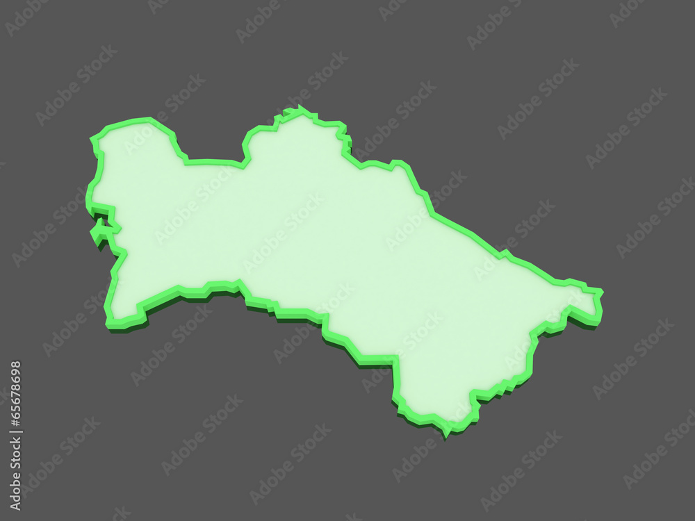 Map of Turkmenistan.