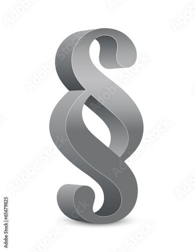 Paragraph – Graues 3D Paragraphenzeichen