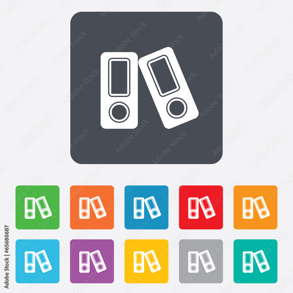 Document folder sign. Accounting binder symbol. Document folder sign. Accounting binder symbol.