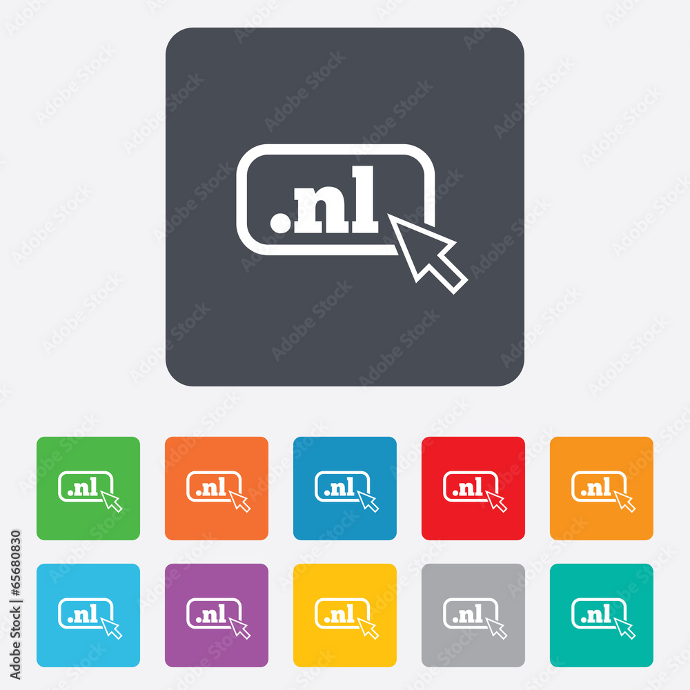 Domain NL sign icon. Top-level internet domain Domain NL sign icon. Top-level internet domain