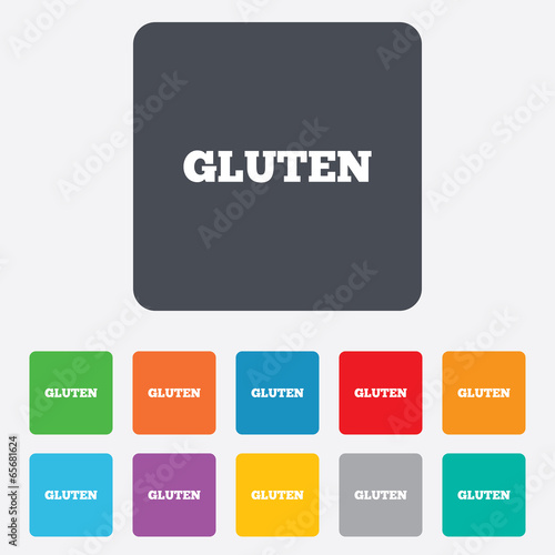 Gluten free sign icon. No gluten symbol.