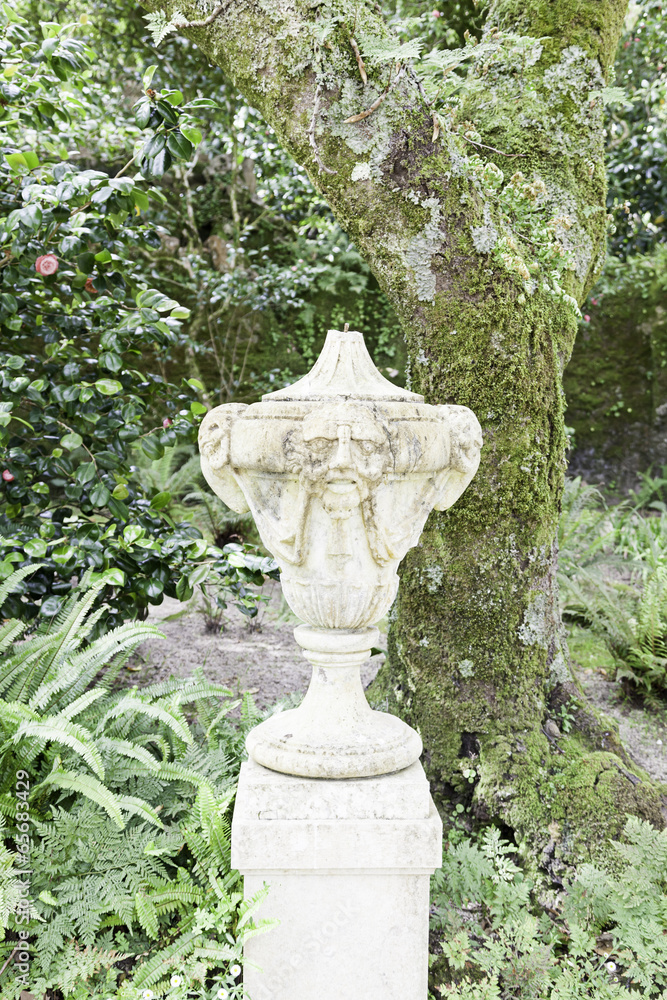 Stone statues in a garden in Sintra