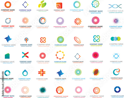 set of logo or symbols for comanies,