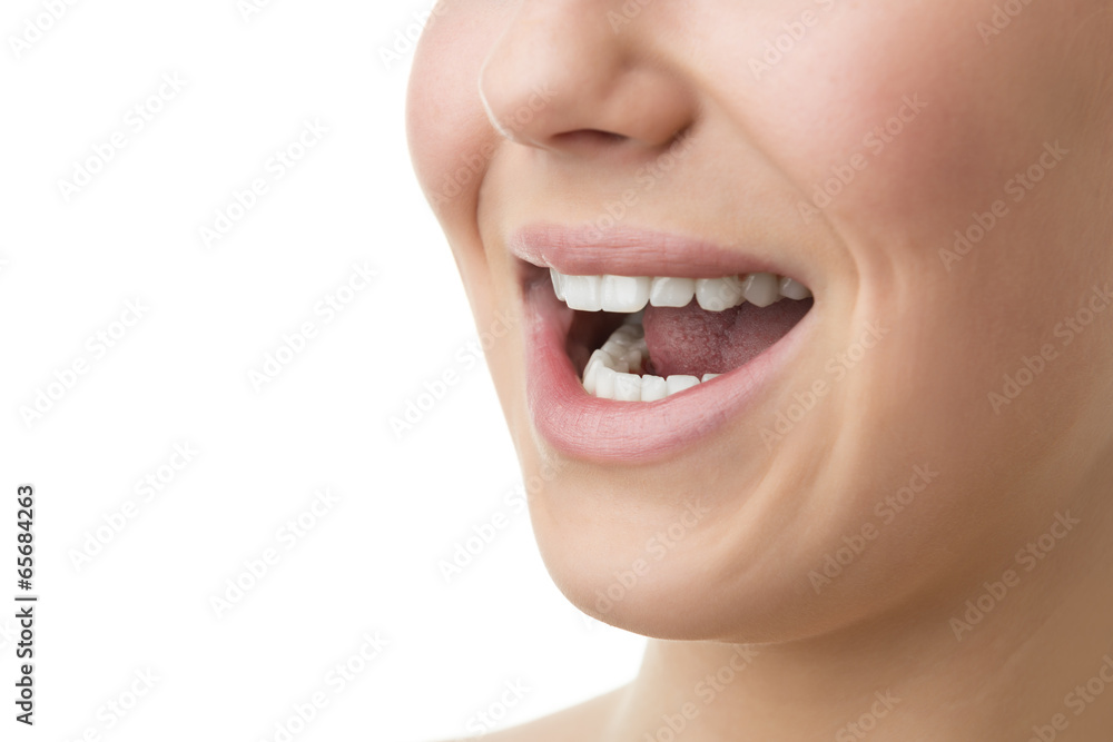 Fototapeta premium open mouth of woman