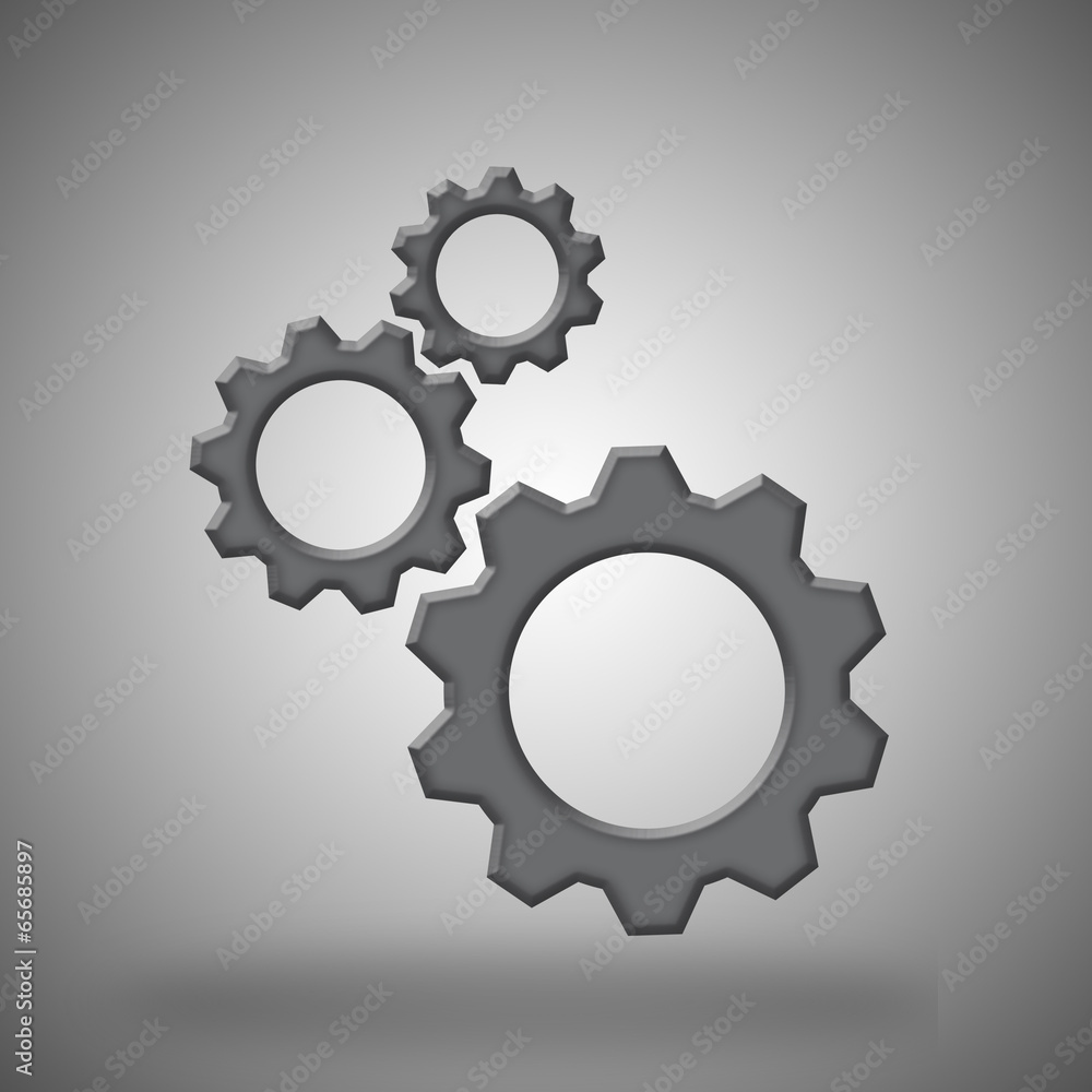 Gear icon with place for your text Gear icon with place for your text