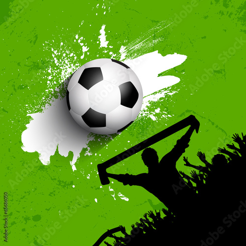 Grunge football / soccer crowd background