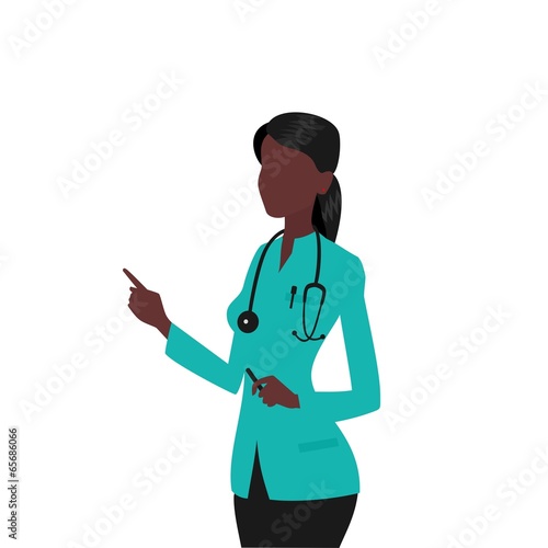 silhouette of lady doctor