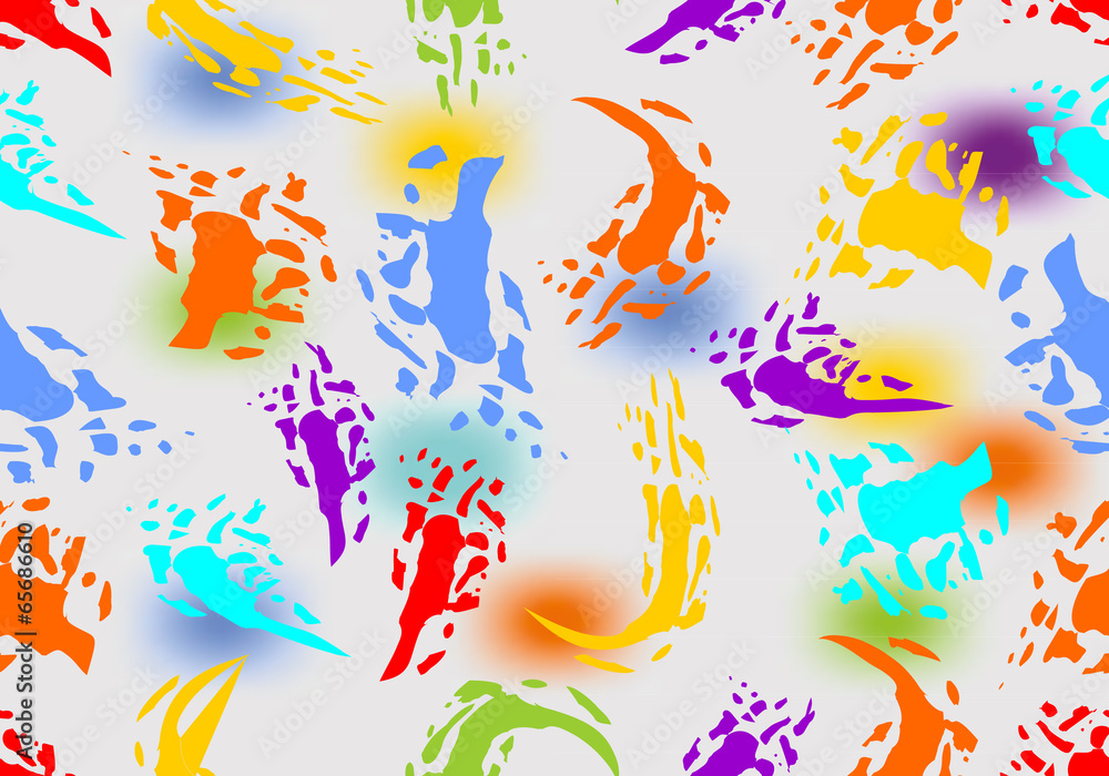Seamless abstract background with colored splashes