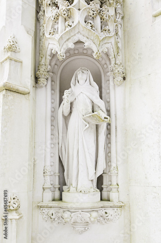 Statue of a virgin in stone