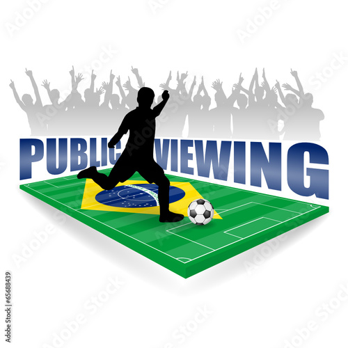 fussballfeld mit spieler public viewing I