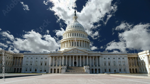 United States Capitol with Churning Clouds