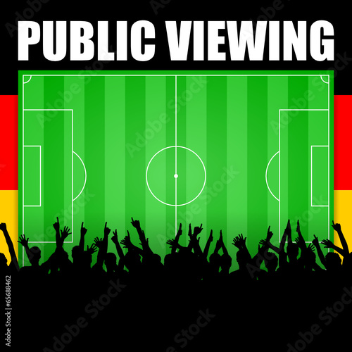 fussballfeld mit publikum public viewing I