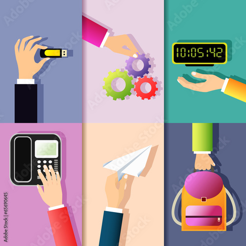 Business hands icons