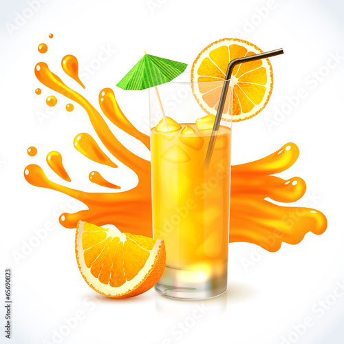 Orange juice ice