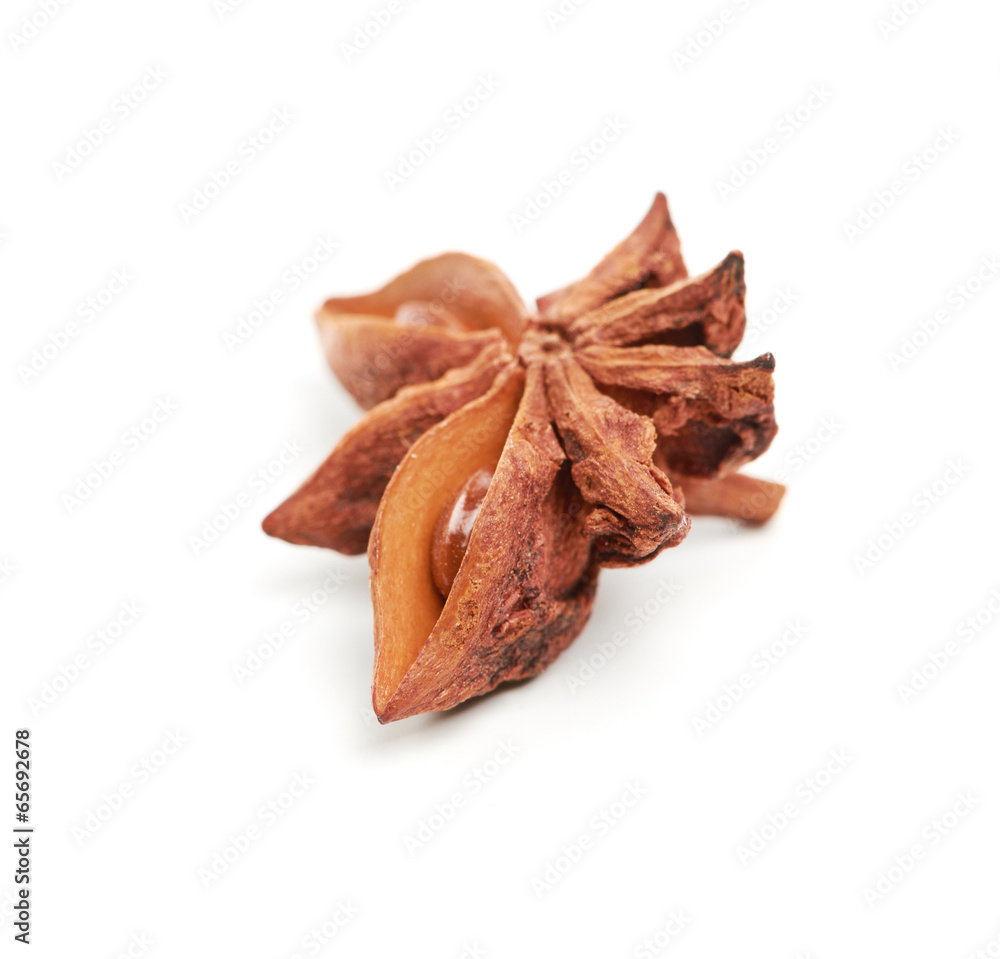 Star anise isolated on white background Star anise isolated on white background
