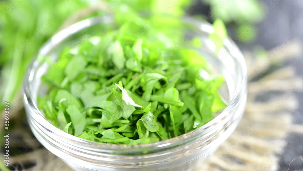 Portion of flat leaf Parsley (loopable HD video file) Portion of flat leaf Parsley (loopable HD video file)
