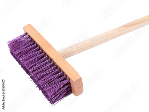Colorful broom isolated on white