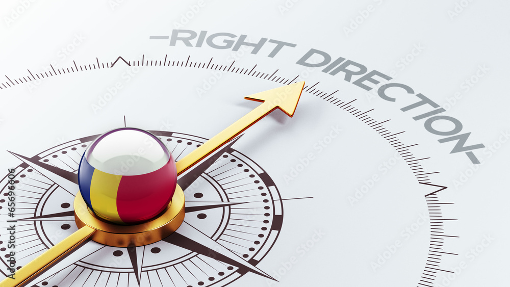 Romania Right Direction Concept Romania Right Direction Concept