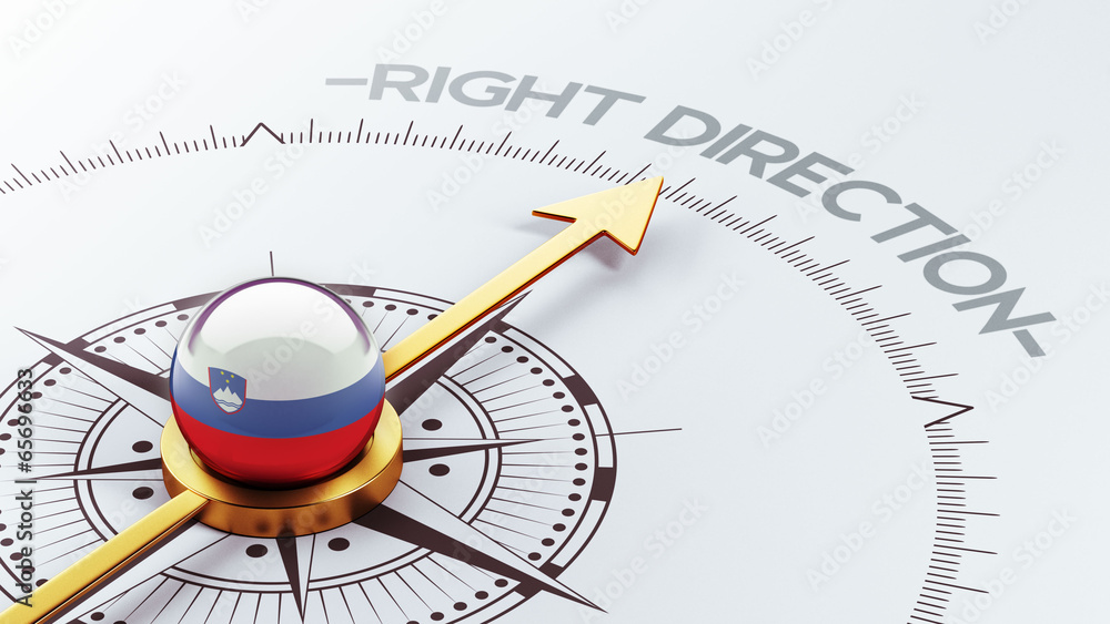 Slovenia Right Direction Concept Slovenia Right Direction Concept