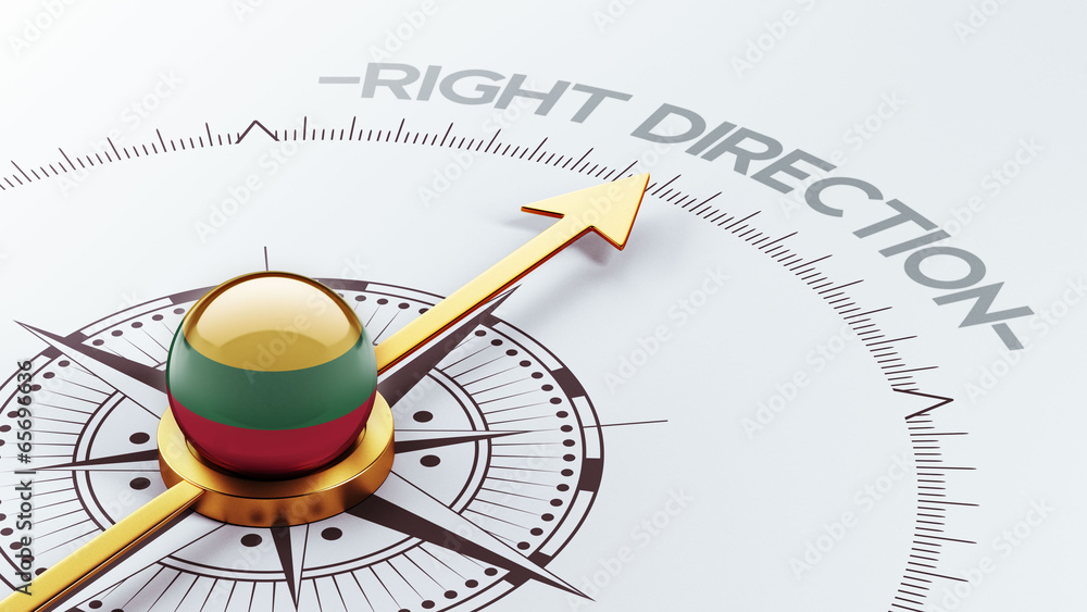 Lithuania Right Direction Concept Lithuania Right Direction Concept