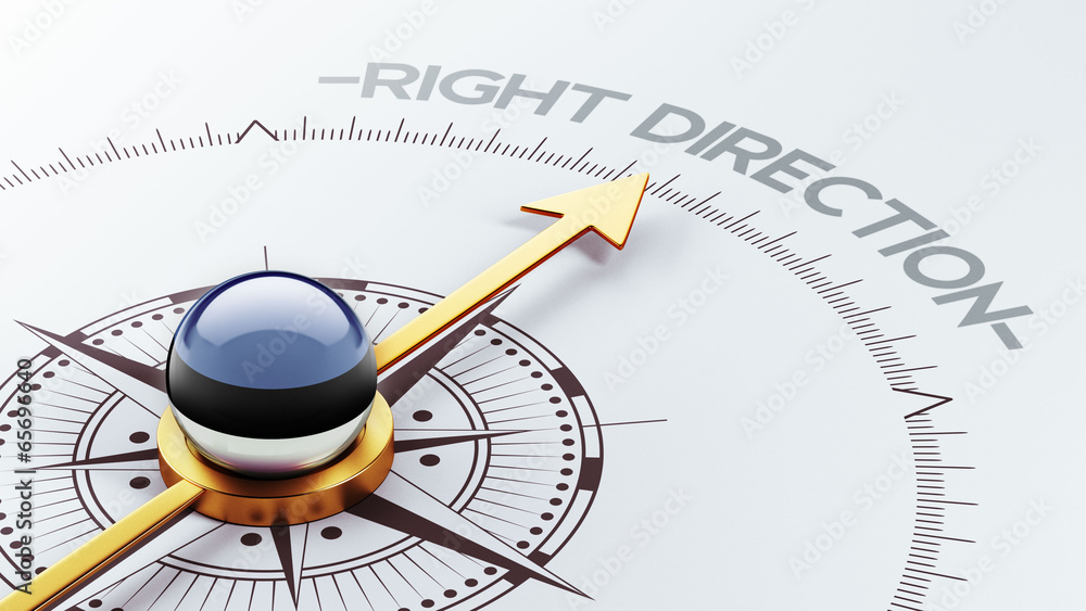 Estonia Right Direction Concept Estonia Right Direction Concept