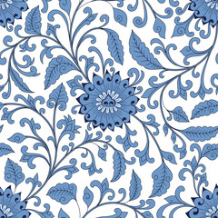 Acrylglasbilder Blau-weiße Muster Chinesisches Ornament Muster Klassisch  © tets